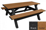 Deluxe Picnic Table – 6′ Durable Recycled Plastic Outdoor Seating