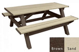 Deluxe Picnic Table – 6′ Durable Recycled Plastic Outdoor Seating