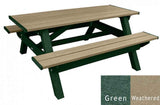 Deluxe Picnic Table – 6′ Durable Recycled Plastic Outdoor Seating