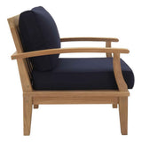 Patio Teak Sectional Set - Patio Elegance Marina 8-Piece Outdoor Teak Sectional Set by Modway