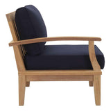 Patio Teak Sectional Set - Patio Elegance Marina 8-Piece Outdoor Teak Sectional Set by Modway