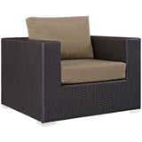 Patio Elegance Outdoor Sectional Set - 10-Piece Convene Lounge Set by Modway