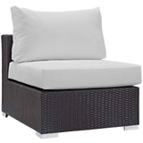 Patio Elegance Outdoor Sectional Set - 10-Piece Convene Lounge Set by Modway