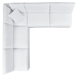 Commix Outdoor Sectional Sofa 5 Piece Sunbrella® White Collection at Patio Elegance