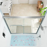 HOROW Bathroom Sliding Glass Door 59 Inch Brushed Nickel Frameless Shower Door Model BE5956-BN