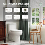 HOROW Dual Flush Toilet 12 Inch Rough In Toilet Model 76D