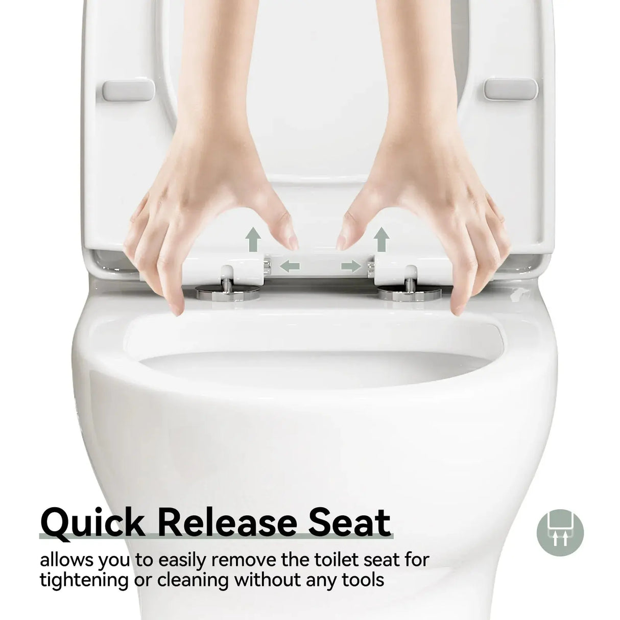 HOROW Dual Flush Toilet 12 Inch Rough In Toilet Model 76D