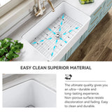 HOROW White Undermount Kitchen Sink 33 Inch Sink Model S3320W