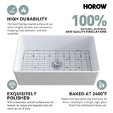 HOROW White Undermount Kitchen Sink 33 Inch Sink Model S3320W