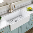 HOROW White Undermount Kitchen Sink 33 Inch Sink Model S3320W