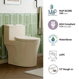 HOROW T0338WBC Biscuit Color One-Piece ADA Toilet
