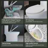 HOROW One Piece Toilet ADA Toilet Height 17.3 Inch Model T0350W