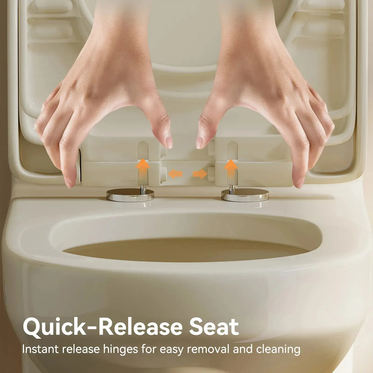 HOROW 8733BC Compact Biscuit Color Toilet with Dual Flush