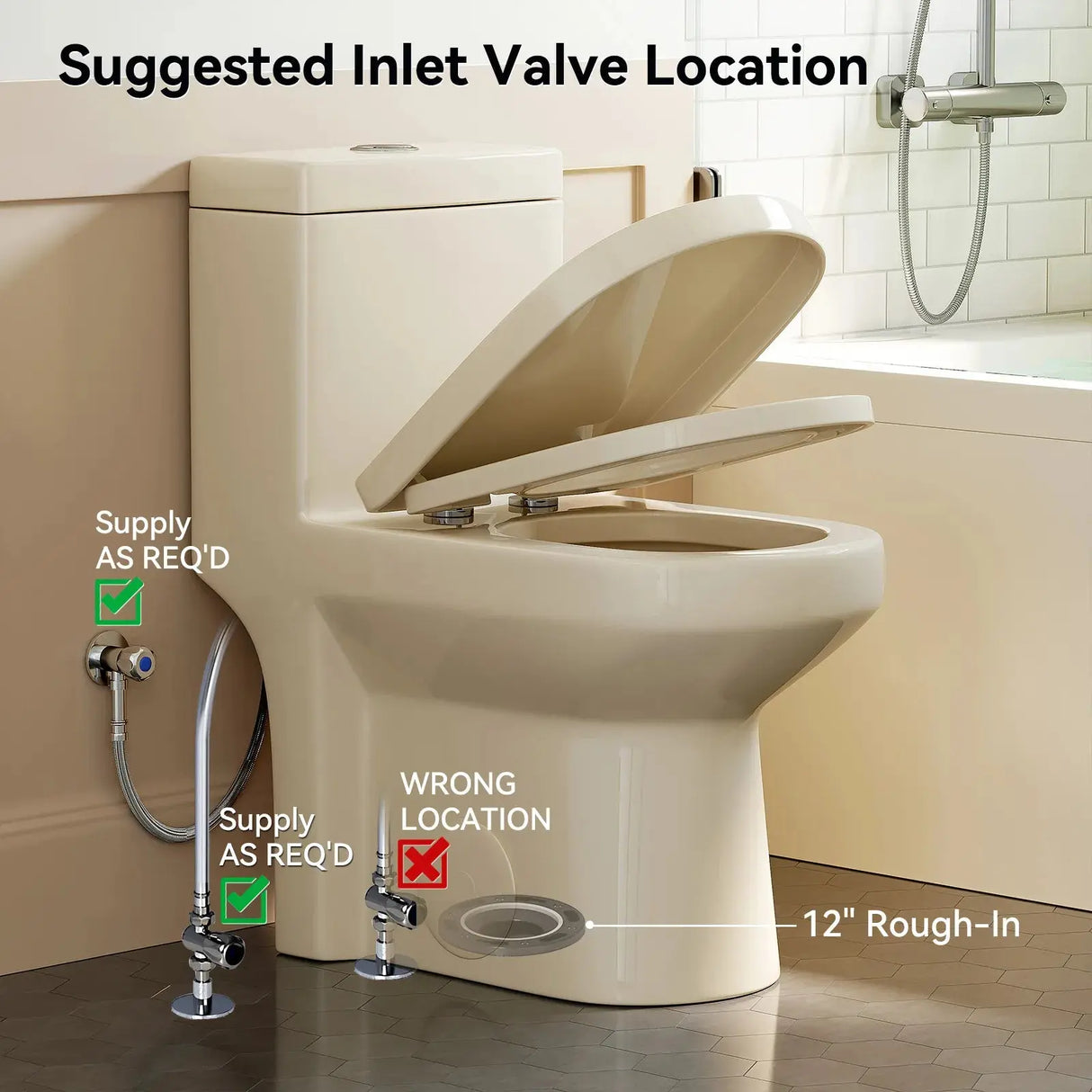 HOROW 8733BC Compact Biscuit Color Toilet with Dual Flush