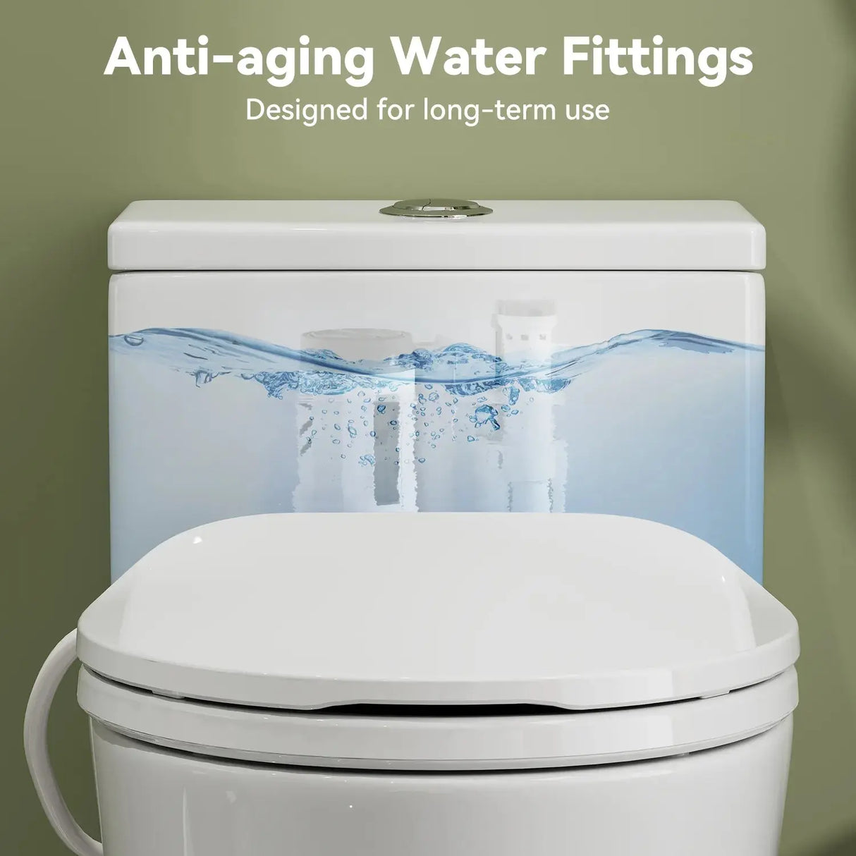 HOROW T0338W-BD Low Tank One-Piece Toilet with Cold Water Wash