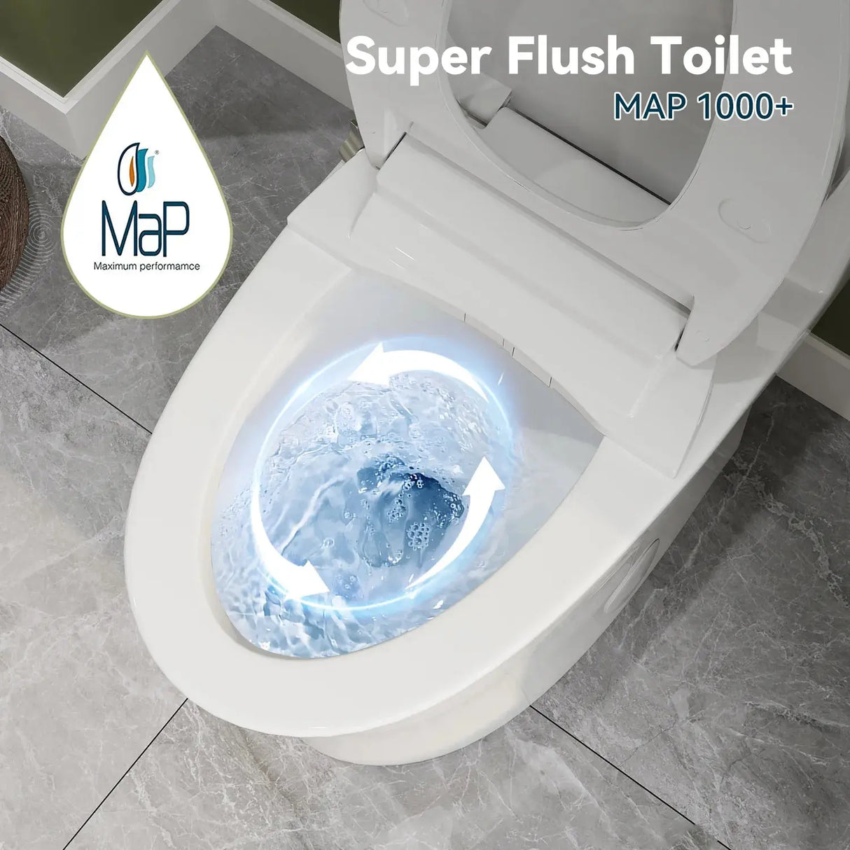 HOROW T0338W-BD Low Tank One-Piece Toilet with Cold Water Wash