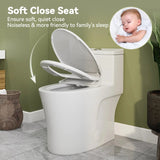 HOROW T0338W-BD Low Tank One-Piece Toilet with Cold Water Wash