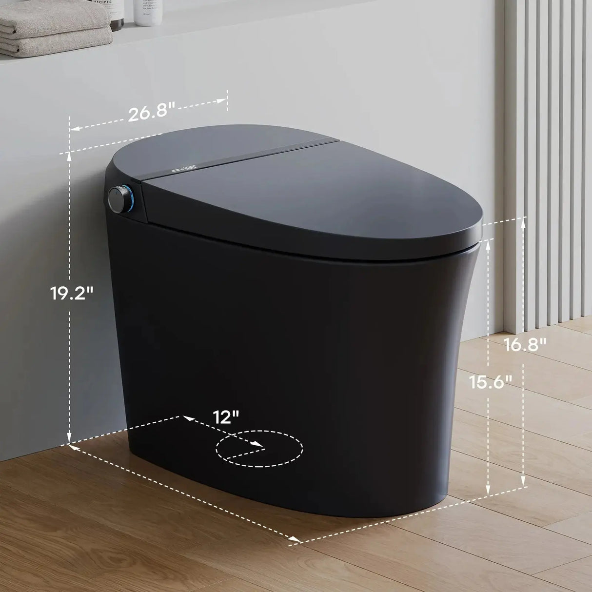 Factory HOROW T36 Black Tankless Toilet with Pump
