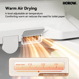 HOROW T0338W Elongated One Piece Toilet With Bidet Toilet Seat Model BT0338W