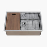 HOROW Best Workstation Sink Stainless Steel Farmhouse Sink 30 Inch Model HR-MS3019D-L
