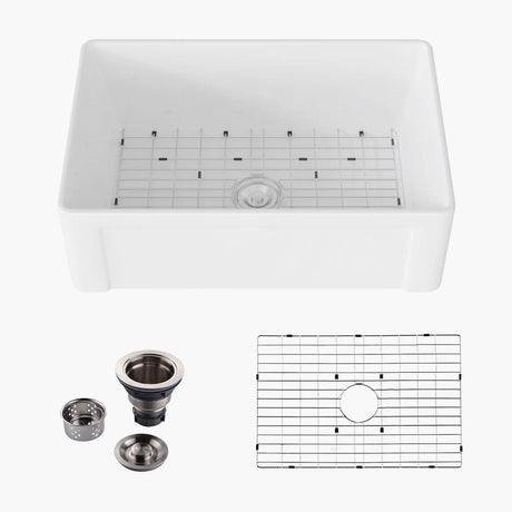HOROW Farmhouse Kitchen Sink Reversible Single Bowl Model HR-S0185W