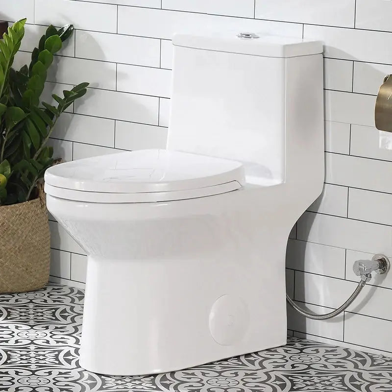 Latest HOROW HWMT138 Floor Mounted One-Piece Toilet with Elongated Bowl