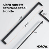 HOROW K2-MB Black Ultra-Narrow Frame Shower Door with Magnetic Catch