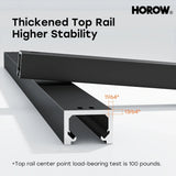 HOROW K2-MB Black Ultra-Narrow Frame Shower Door with Magnetic Catch