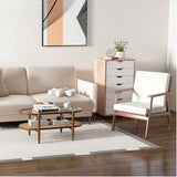 Modern Living Room Set: Loveseat Armchair Side Table & Coffee Table