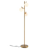 Modern Living Room Set: Modular L-shaped Sectional Sofa Lift Top Coffee Table & 3-Globe Floor Lamp