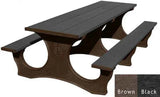 Polly Tuff ADA-Friendly Picnic Table – Durable 8 Ft Easy Access Outdoor Seating