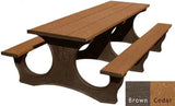 Polly Tuff ADA-Friendly Picnic Table – Durable 8 Ft Easy Access Outdoor Seating