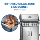 Patio Elegance Gas Grill Rogue PRO‑S 525 RSIB with Infrared Side and Rear Burners