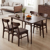 Rectangle Dining Table for 4-6 People 47" Kitchen Table-Walnut