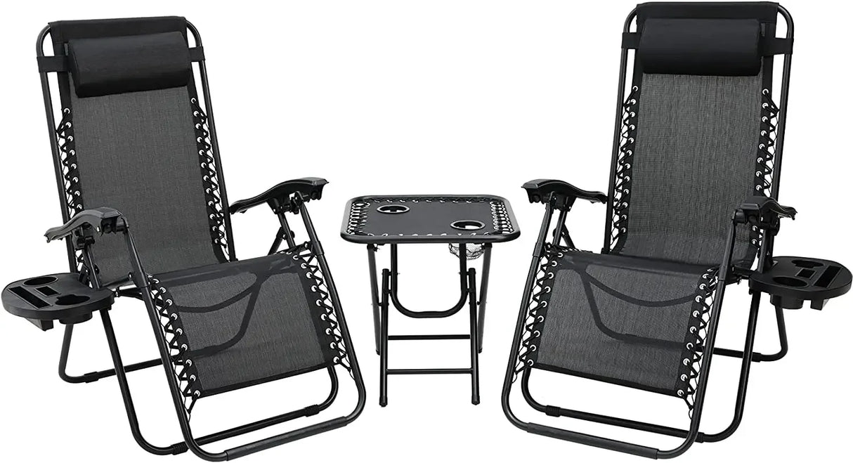 Sun Lounger Set with Table