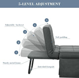 Convertible Sofa Bed,4-in-1 Multi-Functional Futon Chair Bed, Folding & No Installation Sofa Couch with Adjustable Backrest