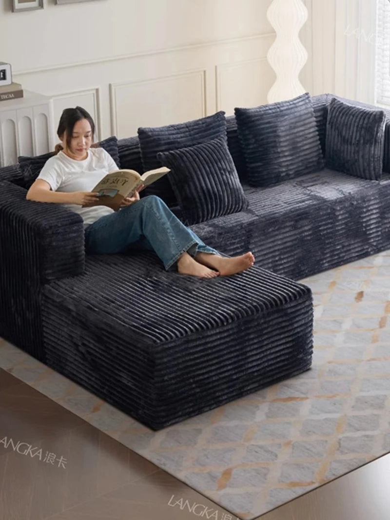 Vacuum Compression Light Luxury Style Multi-Person Sofa