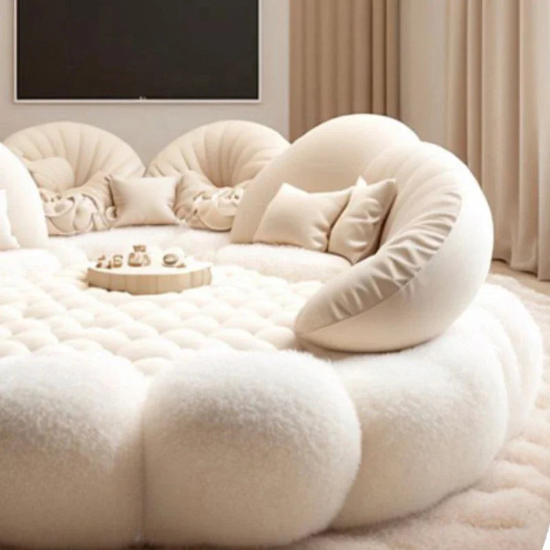 Round Aesthetics Soft Bed Frame