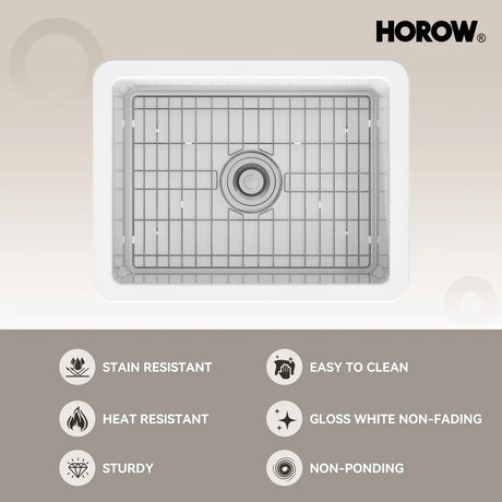 24 Inch Kitchen Sink with Dual Mount and Stain Resistant Model S2419W