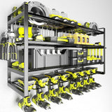 4 Layer Heavy Duty Metal Power Tool Storage Rack