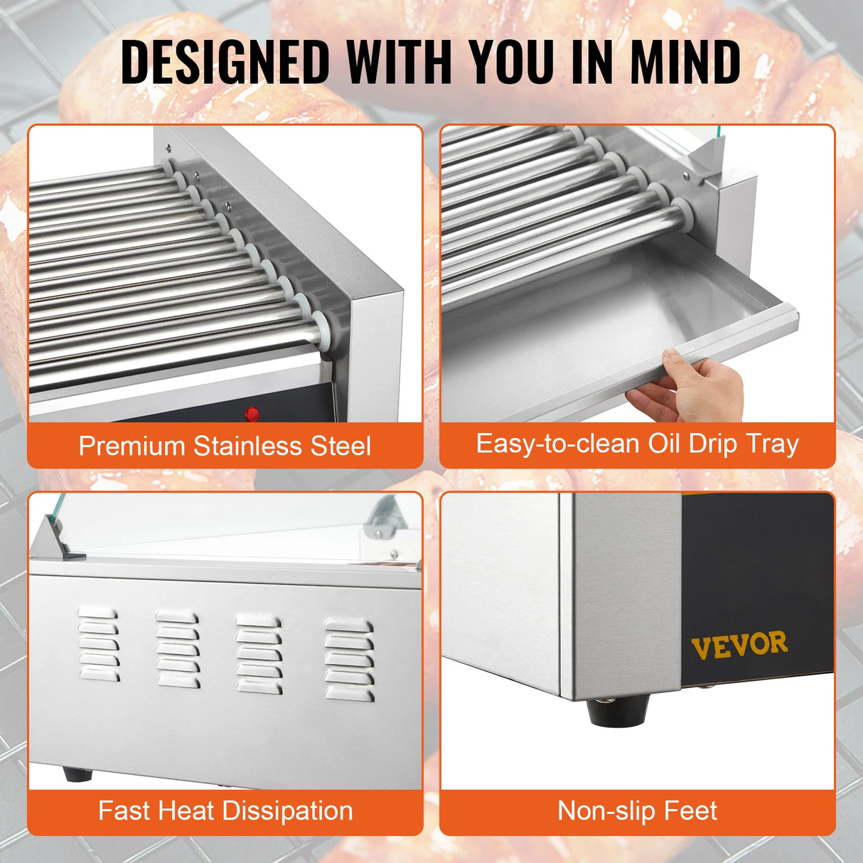 Commercial Hot Dog Roller