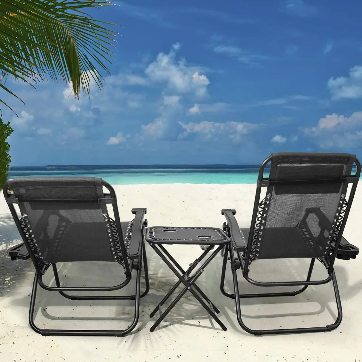 Sun Lounger Set with Table
