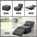 Convertible Sofa Bed,4-in-1 Multi-Functional Futon Chair Bed, Folding & No Installation Sofa Couch with Adjustable Backrest