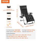 SucceBuy Zero Gravity Chair Zero Gravity Recliner Lounge Chair Adjustable Anti Gravity Chair with Cushion Footrest and Cupholder
