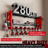Red Tool Organizer Wall Mount Storage Rack