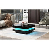 Black LED Coffee Table