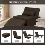 Convertible Sofa Bed,4-in-1 Multi-Functional Futon Chair Bed, Folding & No Installation Sofa Couch with Adjustable Backrest