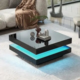 Black LED Coffee Table