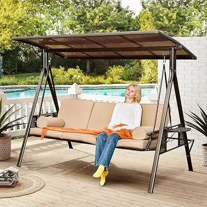 Oversized Outdoor Porch Swing with Hardtop