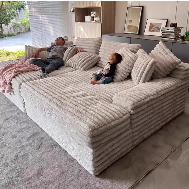 Vacuum Compression Thick Strip Large Sofa Bed